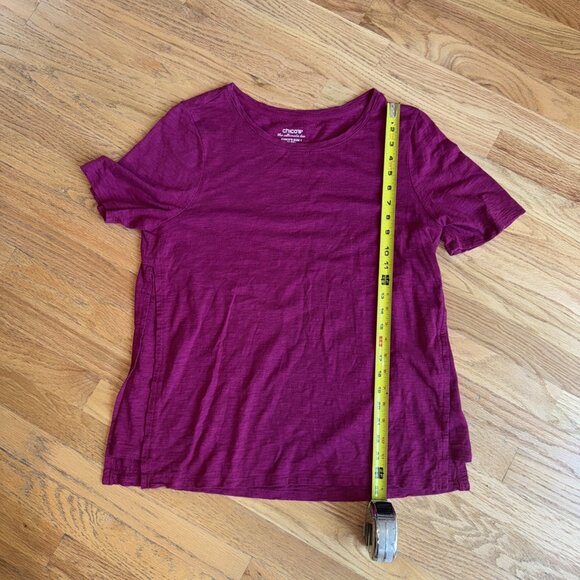 Chico's Women's Ultimate Tee Short Sleeve Coral Size: 2 US: Large fuchsia - Picture 12 of 13
